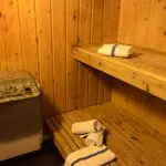 a sauna room in the North Star Hotel