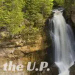Explore the U.P banner with waterfall